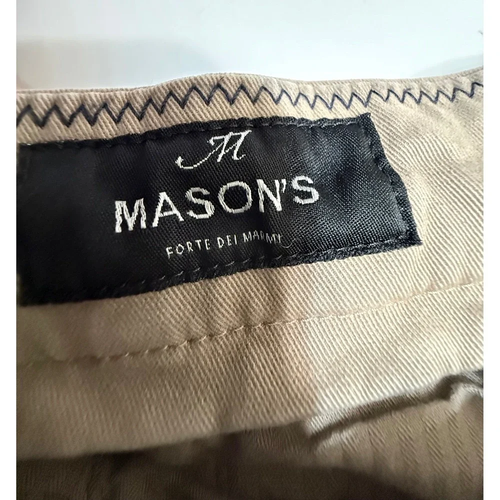Masons Forte Dei Marmi New York Chinos Mens 50 Khaki Tan Slim Fit Pants Italy